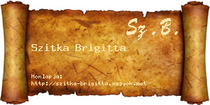 Szitka Brigitta névjegykártya