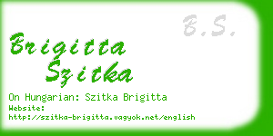 brigitta szitka business card